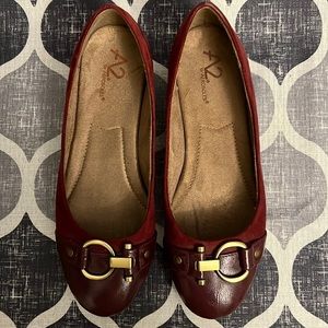 Aresoles A2 wine colored ballet flats